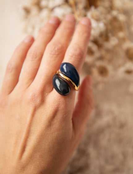 All Around Gold/Dark Blue - Ring