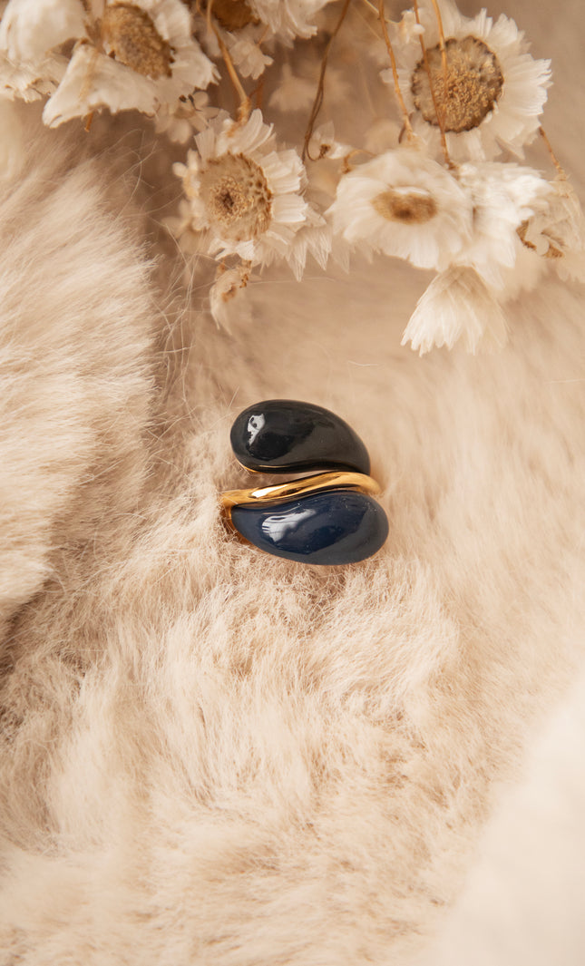 All Around Gold/Dark Blue - Ring