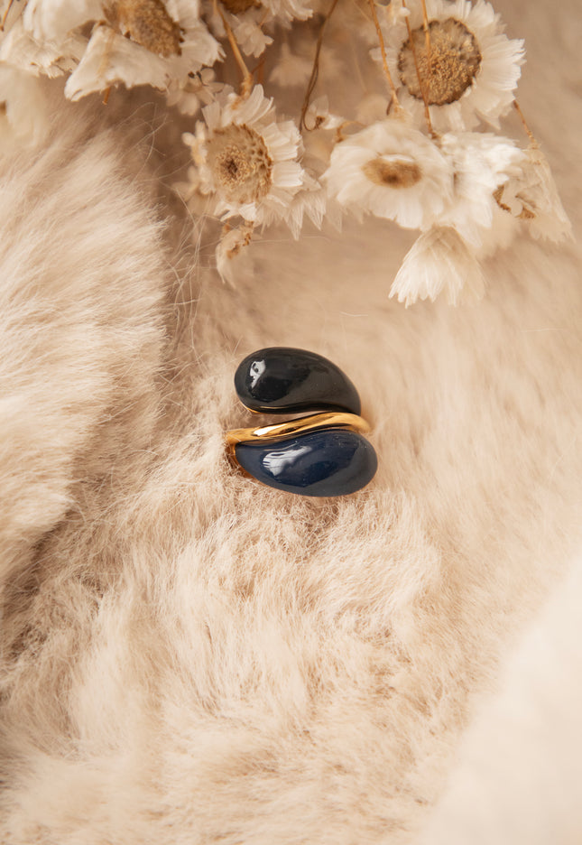 All Around Gold/Dark Blue - Ring