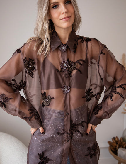 Bluse - Floral Muse - Choco