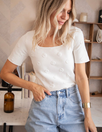 T-Shirt - Simply Spots - Weiß