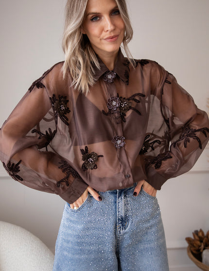Bluse - Floral Muse - Choco