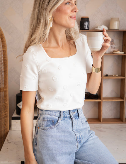 T-Shirt - Simply Spots - Weiß