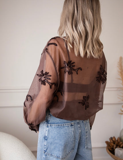 Bluse - Floral Muse - Choco