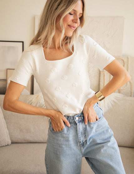 T-Shirt - Simply Spots - Weiß