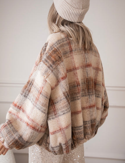 Grid To Go Beige/Bordeaux - Jacket