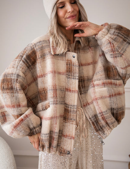 Grid To Go Beige/Bordeaux - Jacket