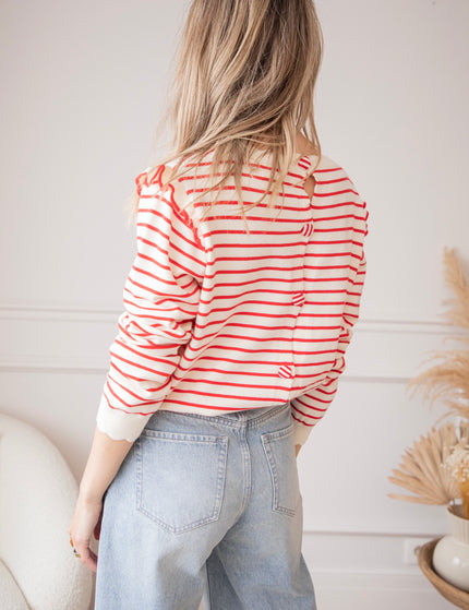 Rylie Stripe Red - Sweater