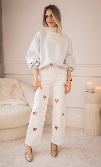 Heart Wide Open White - Jeans