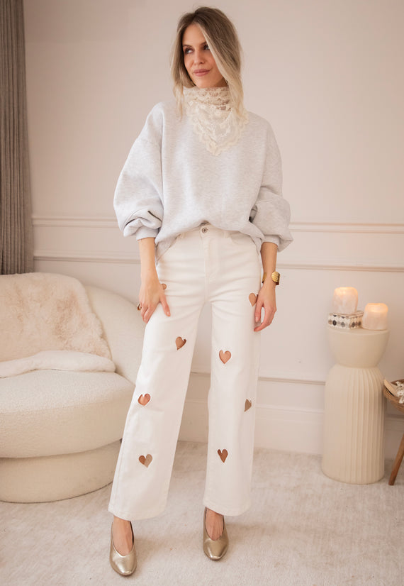 Heart Wide Open White - Jeans