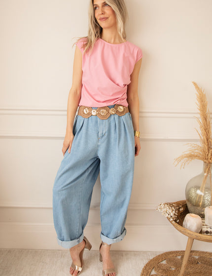 Patsy Pleated Sweet Pink - Top