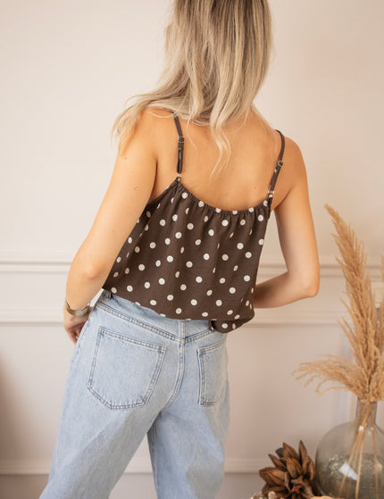 Dora Dot Brown/Off White - Top