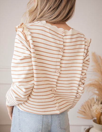 Pullover - Rylie Stripe - Taupe