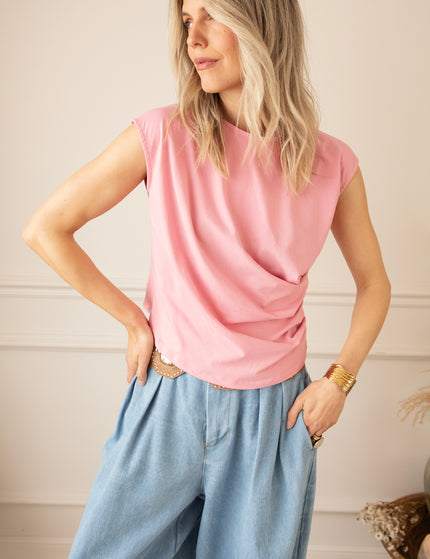 Patsy Pleated Sweet Pink - Top