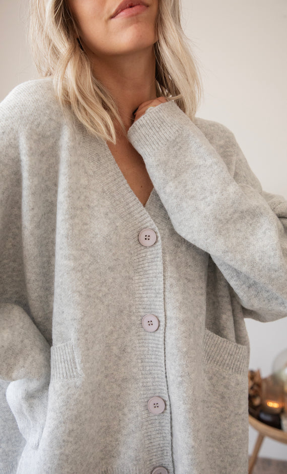 Strickjacke - Baggy Lee - Grau