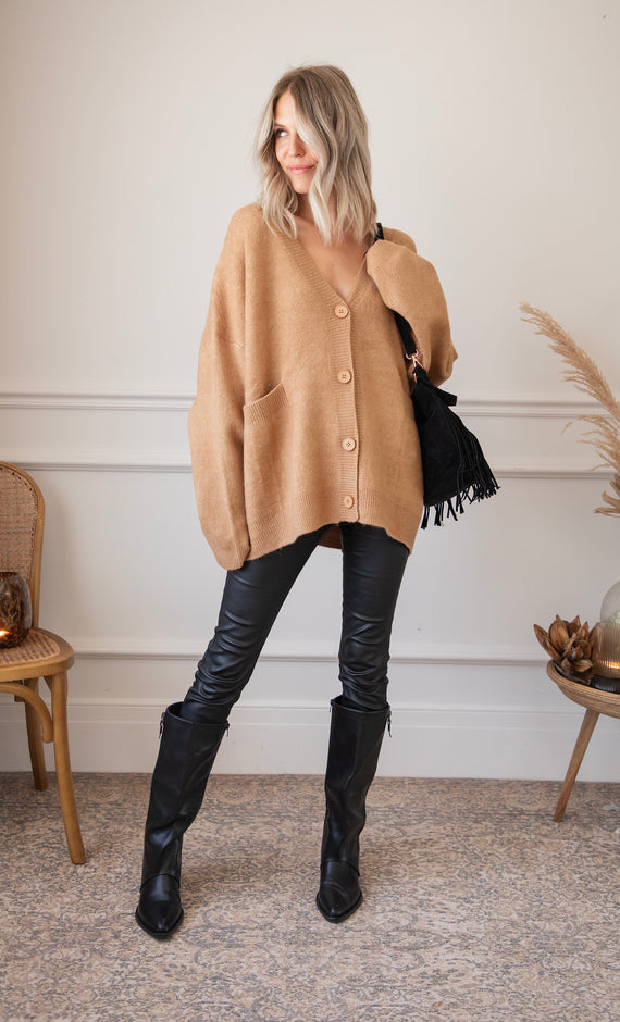 Baggy Lee Camel - Cardigan