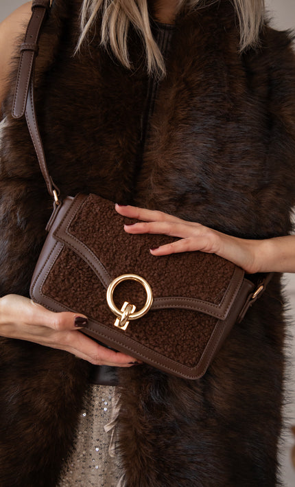 Teddy Loop Brown - Handtas