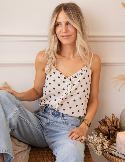 Dora Dot Beige/Brown - Top