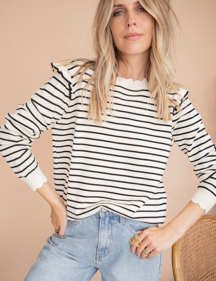 Rylie Stripe Black - Sweater