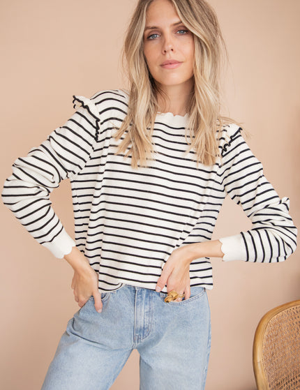 Rylie Stripe Black - Sweater