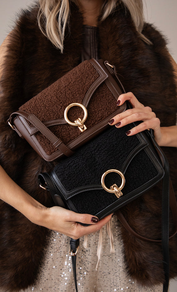 Handtasche - Teddy Loop - Schwarz