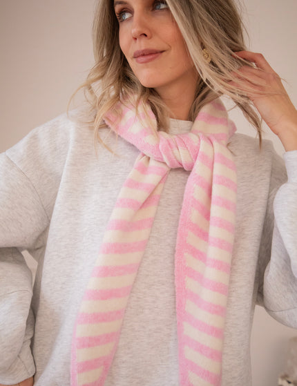 A Stripe Story Baby Pink/Beige - Scarf