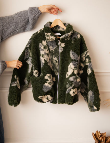 Flower Crush Teddy Khaki/Grey - Jacket