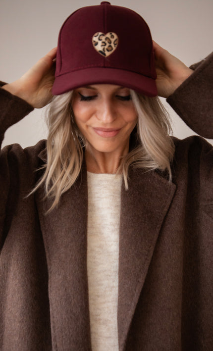 Cap - Wild At Heart - Burgunderrot