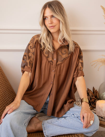 Lace & Light Brown - Blouse