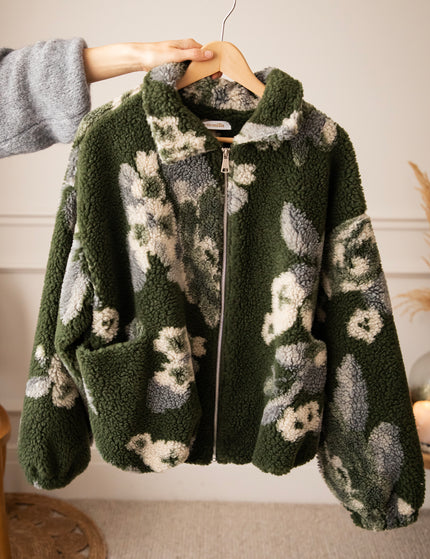 Flower Crush Teddy Khaki/Grey - Jacket