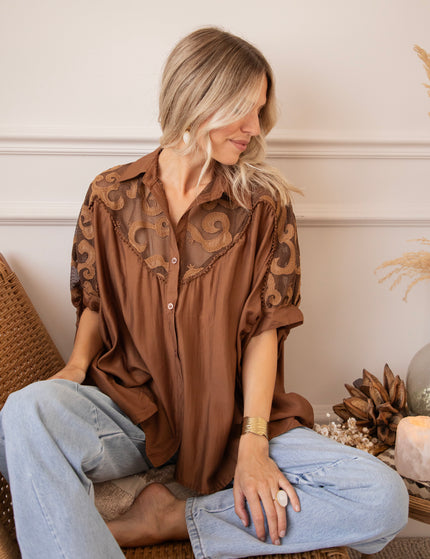 Lace & Light Brown - Blouse