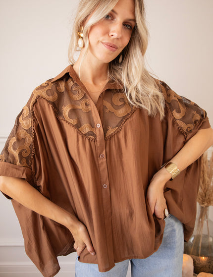 Lace & Light Brown - Blouse
