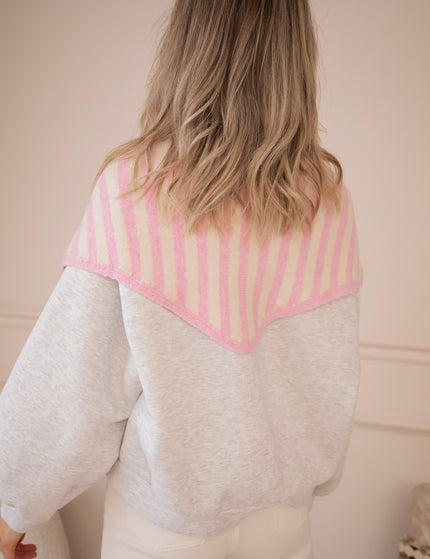 A Stripe Story Baby Pink/Beige - Scarf