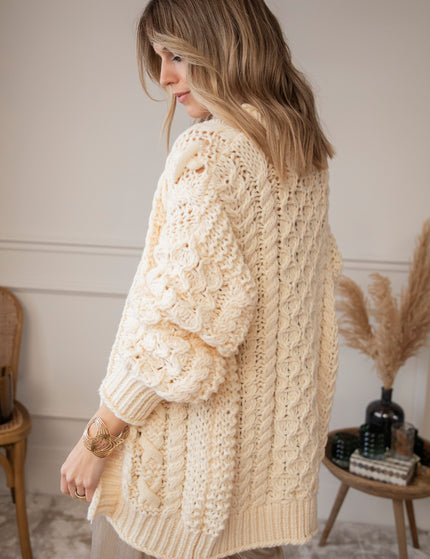 Cozy Season Knit Cream - Cardigan