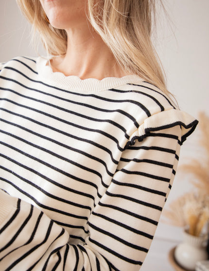 Rylie Stripe Black - Sweater