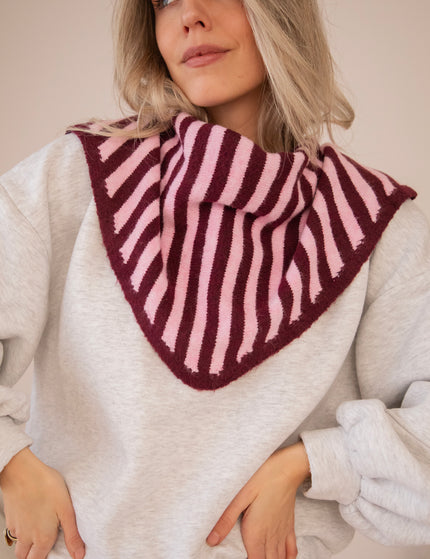 A Stripe Story Burgundy/Baby Pink - Scarf