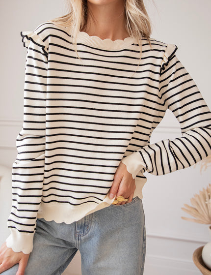 Rylie Stripe Black - Sweater