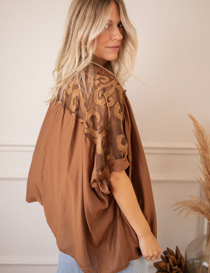 Lace & Light Brown - Blouse