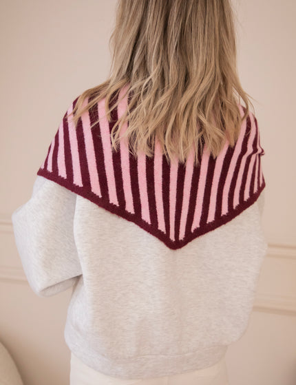 A Stripe Story Burgundy/Baby Pink - Scarf