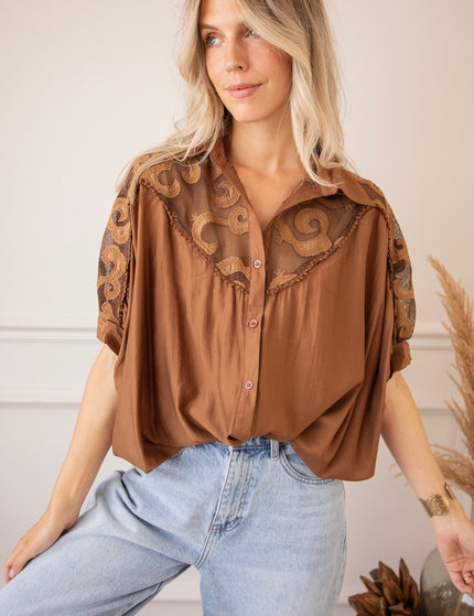 Lace & Light Brown - Blouse