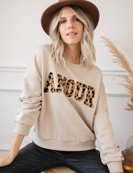 Pullover - Wild Spots Amour - Beige