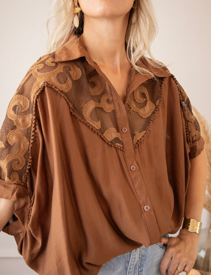 Lace & Light Brown - Blouse