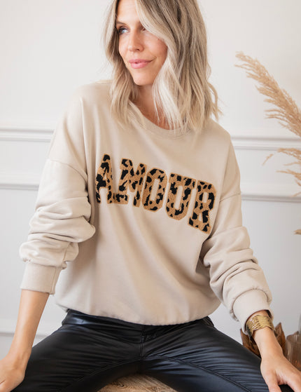 Pullover - Wild Spots Amour - Beige