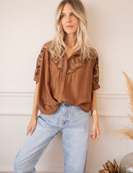 Lace & Light Brown - Blouse