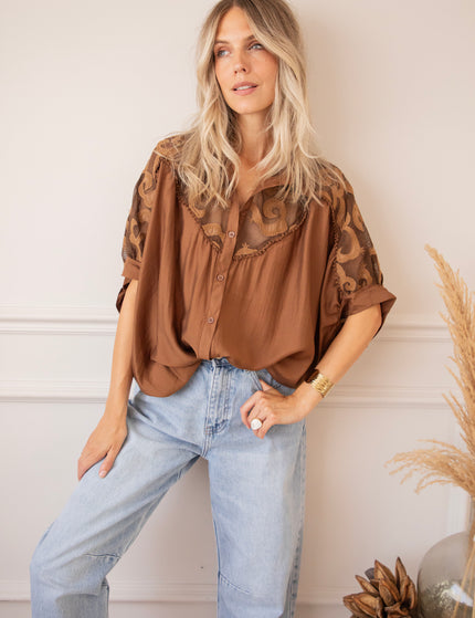 Lace & Light Brown - Blouse