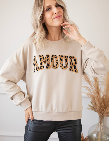 Pullover - Wild Spots Amour - Beige
