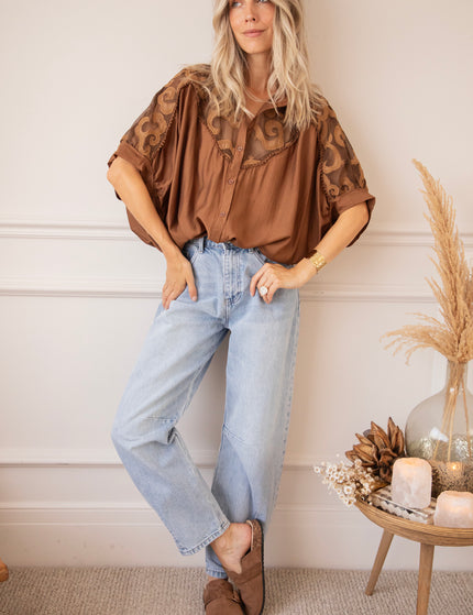 Lace & Light Brown - Blouse