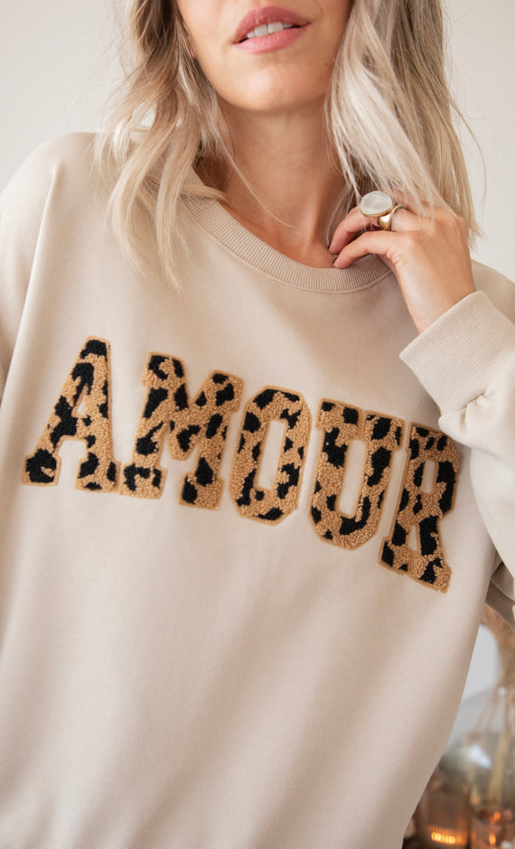 Pullover - Wild Spots Amour - Beige