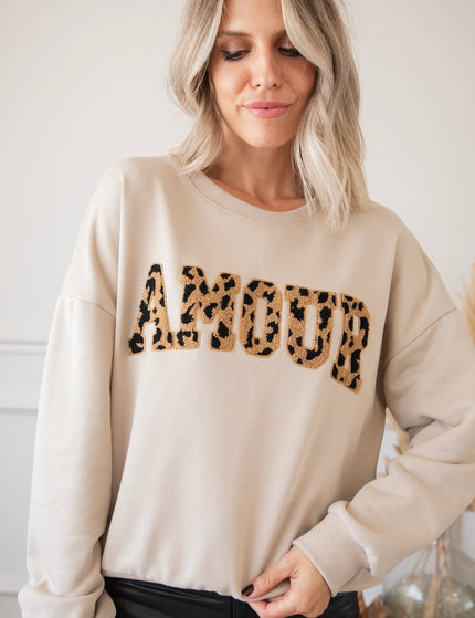 Pullover - Wild Spots Amour - Beige