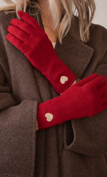 Handschuhe - Heartwarming - Bordeaux
